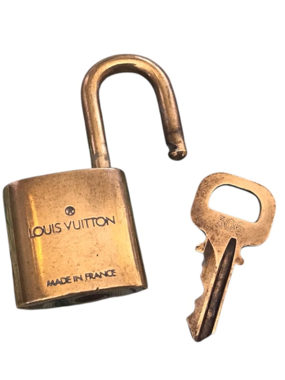 Louis Vuitton Gold-tone Padlock with Key #306